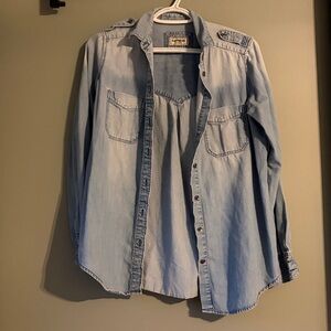 Express Light Blue Denim Shirt